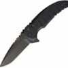 Hogue X1 Microflip HO24176, 2.62"CPM-154 Matte Black Drop Point Blade, Black Aluminum Handles
