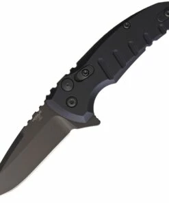Hogue X1 Microflip HO24176, 2.62"CPM-154 Matte Black Drop Point Blade, Black Aluminum Handles
