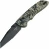 Hogue Deka ABLE Lock Folding Knife, 24268, 3.25" CPM-20CV Black Cerakote Modified Wharncliffe Blade, G-Mascus Green G-10 Handles