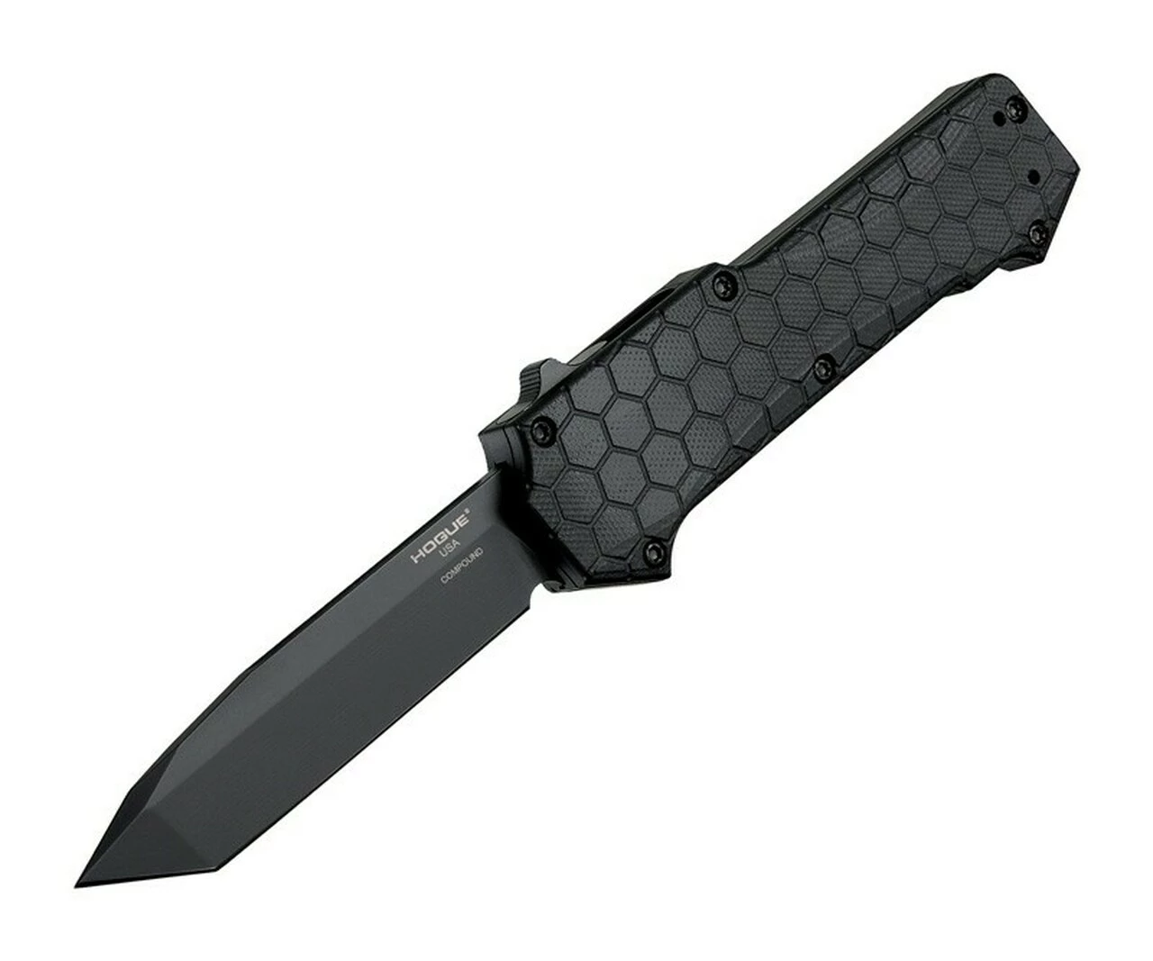 Hogue Compound HO34026, 3.5" CPM S30V Tanto Black Finish Blade, Solid Black G10 Handle 1 Hogue Compound HO34026, 3.5" CPM S30V Tanto Black Finish Blade, Solid Black G10 Handle