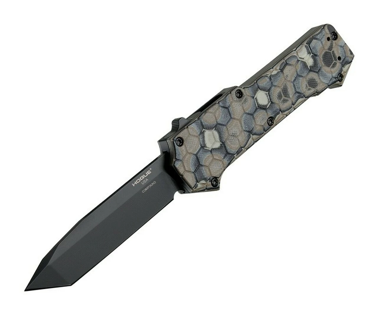Hogue Compound 34027, 3.5" CPM S30V Tanto Black Finish Blade, Dark Earth G-Mascus G10 Handle 1 Hogue Compound 34027, 3.5" CPM S30V Tanto Black Finish Blade, Dark Earth G-Mascus G10 Handle