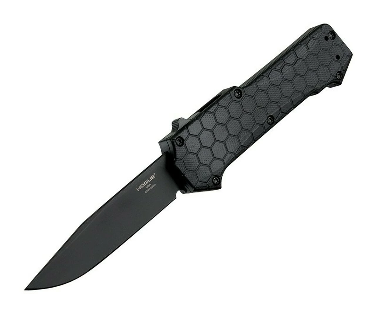 Hogue Compound 34036, 3.5" CPM S30V Black PVD Clip Point Blade, Solid Black G10 Handle 1 Hogue Compound 34036, 3.5" CPM S30V Black PVD Clip Point Blade, Solid Black G10 Handle
