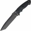 Hogue EX-F01 Fixed Blade HO35109, 7" A2 Black Tanto Plain Blade, Black G-10 Handles