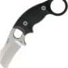 Hogue EX-F03 Fixed Blade HO35329, 2.25"154CM Stonewashed Hawkbill Blade, Black G-10 Handles