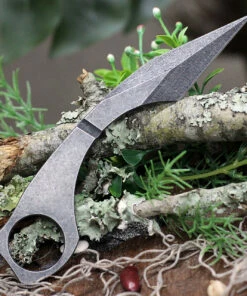 Jake Hoback Knives Jake Hoback Karamback HOB012, 2.0" CTS-40CP Fallout Black Plain Blade One-Piece Construction, Kydex Sheath