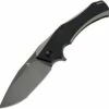 Kansept Knives K1008A2 Hellx, 3.60" CPM-S35VN Gray Anodized Blade, Black Coated/Plain Titanium Handle