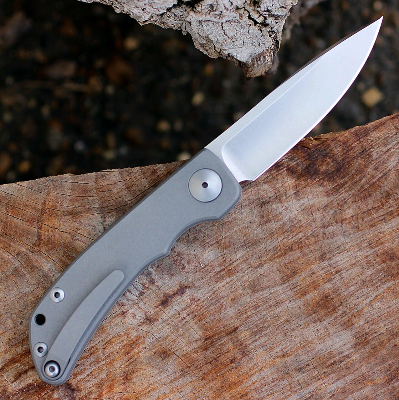 Chris Reeve Impinda Slipjoint, 3.13" CPM-S35VN Stonewash Blade, Titanium Handle (IMP-1000) 2 Chris Reeve Impinda Slipjoint, 3.13" CPM-S35VN Stonewash Blade, Titanium Handle (IMP-1000) - Image 2
