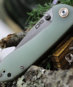 CJRB Cutlery Small Feldspar J1912S-NTG, 3.0" D2 Steel Stonewashed Plain Blade, Contoured Natural G-10 Handle -Buck Knives Sales J1912SNTG.4 46470.1619115798