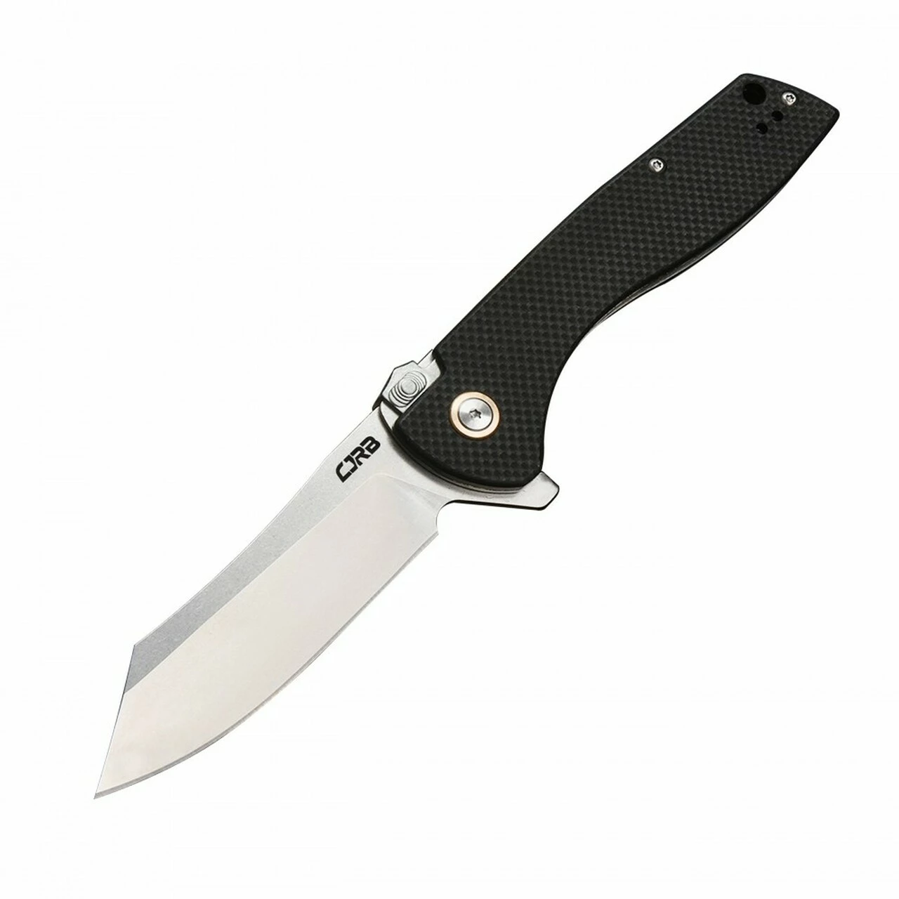 CJRB Cutlery Kicker J1915-BK, 3.52" D2 Steel Stonewash Plain Blade, Black G-10 Handle 1 CJRB Cutlery Kicker J1915-BK, 3.52" D2 Steel Stonewash Plain Blade, Black G-10 Handle