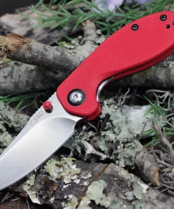 CJRB Swaggs Maileah J1918-REF, 2.39" AR-RPM9 Powder Steel Plain Blade, Red G-10 Handle