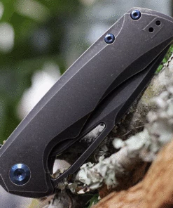 Kansept Knives K1001A2 Kryo, 3.58" CPM-S35VN Black Stonewashed Plain Blade, Black Titanium Handle -Buck Knives Sales K1001A2.2 87415.1618935254