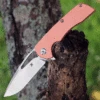 Kansept Knives Kryo K1001C1, 3.58" CPM-S35VN Stonewashed Plain Blade, Copper Handle