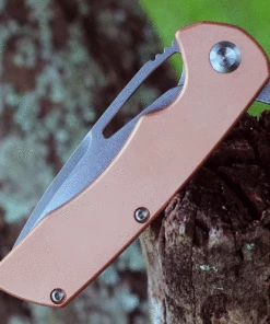 Kansept Knives Kryo K1001C1, 3.58" CPM-S35VN Stonewashed Plain Blade, Copper Handle -Buck Knives Sales K1001C1.3 83890.1624559962