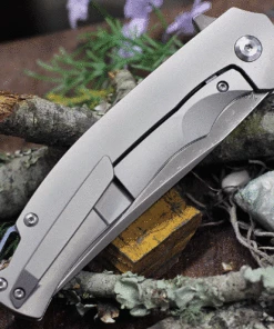 Kansept Knives K1004A2 Agent, 3.75" CPM-S35VN Stonewashed/Satin Blade, Bead Blasted Titanium Handle -Buck Knives Sales K1004A2.2 36763.1618934883