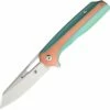 Kansept Knives K1006A6, Shard Flipper, 3.5" CPM-S35VN Wharncliffe Blade, Green Titanium & Copper Handle