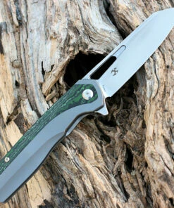 Kansept Knives Kansept Shard LEFT Hand Flipper - Ti / Jungle Wear CF (3.5" CPM-S35VN) K1006L6