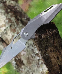 Kansept Knives Genesis K1010A1, 3.62" CPM-S35VN Satin Plain Blade, Titanium Handle