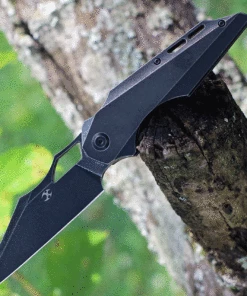 Kansept Knives Genesis K1010A3, 3.62" CPM-S35VN Black Stonewashed Blade, Black Titanium Handle