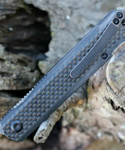 Kansept Knives Kansept Prickle Front Flipper - Blk Twill CF (3.5" Stainless Steel Dams. Tanto) K1012D1 -Buck Knives Sales K1012D1.3 13489.1641999823