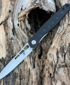 Kansept Knives Kansept Lucky Star Front Flipper - Rose Pattern CF (3.5" S35VN Satin) K1013A3