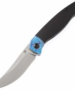 Kansept Knives Mujir Framelock Knife K1014A4, 3.25" CPM-S20V Stonewash Blade, Black Titanium w/Timascus Handle