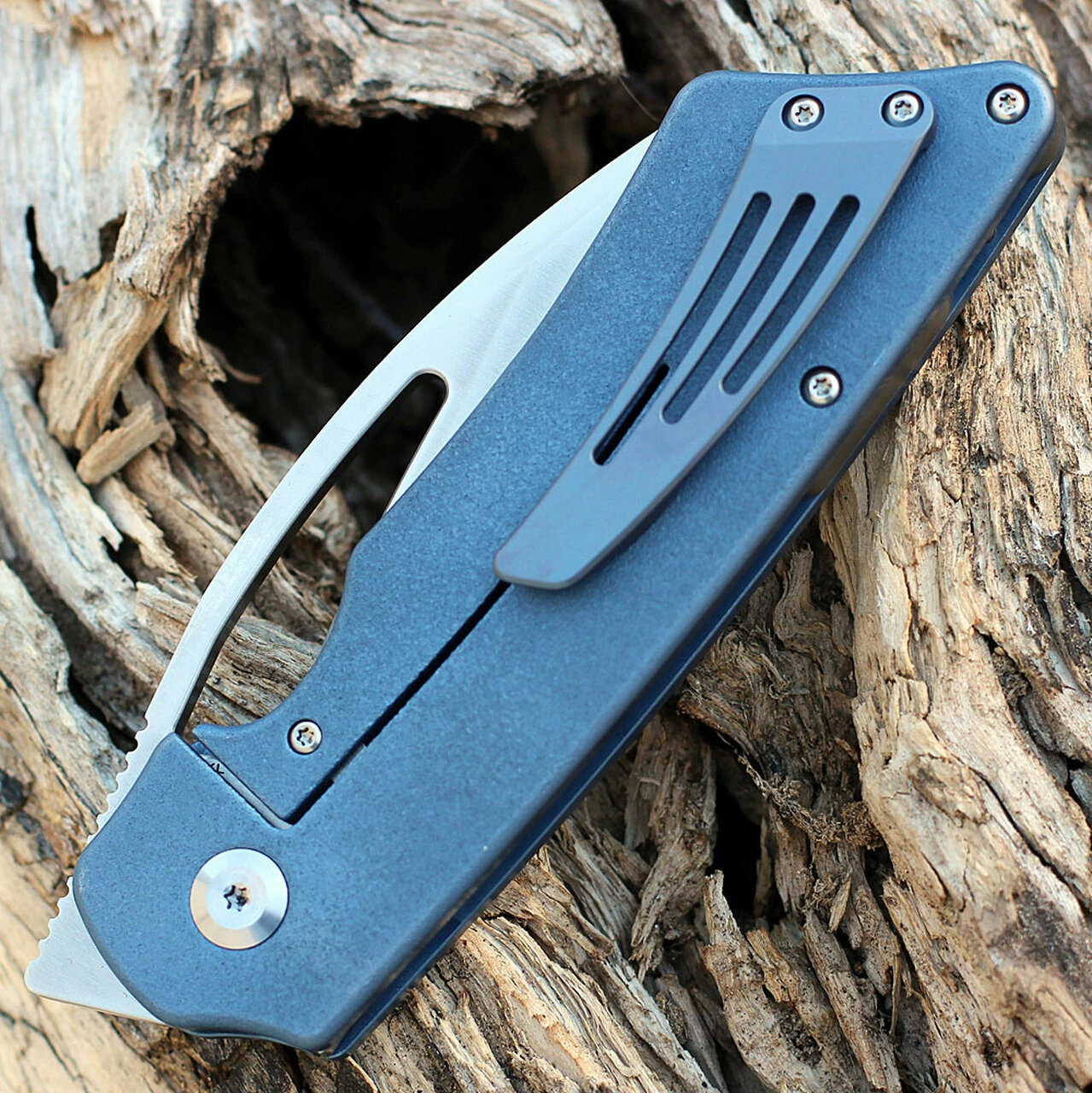 Kansept Knives Kansept Goblin XL Limited Edition - Blue Ti (3.5" CPM-S35VN Satin) K1016A5 4 Kansept Knives Kansept Goblin XL Limited Edition - Blue Ti (3.5" CPM-S35VN Satin) K1016A5 - Image 4