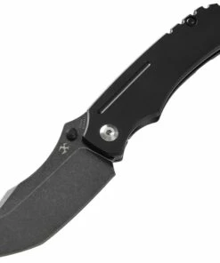 Kansept Knives K1018A2 Pelican EDC, 3" Black Stonewashed CPM- S35VN Tanto, Black Titanium Handle