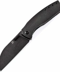 Kansept Knives Convict K1023A2, 3.3 S35VN Black Sheepfoot Blade, BlackTitanium Handle