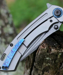 Kansept Knives Kansept Pretatout - Gray Titanium (3.6" Damascus) K1032D1 -Buck Knives Sales K1032D1.2 05482.1638824990