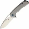 Kansept Knives K2001A1 Mini Kryo, 2.9" CPM-S35VN Satin Blade, Gray Titanium Handle