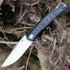 Kansept Knives K2003A3 Black Gremlin CF, 2.91" CPM-S35VN Stonewashed Plain Blade, Titanium/Carbon Fiber Handle