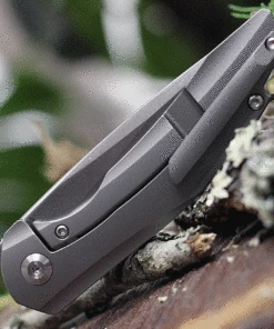 Kansept Knives K2007A1 Mini Accipiter, 2.9" CPM-S35VN Stonewashed Plain Blade, Titanium/ OD Green Canvas Micarta Handle -Buck Knives Sales K2007A1.2 17818.1621352662