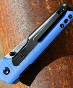Kansept Knives Kansept EDC Tac Button Lock - Blue G10 / Blk Ti (3.1" S35VN SW) K2009A6 -Buck Knives Sales K2009A6.3 10755.1644965484