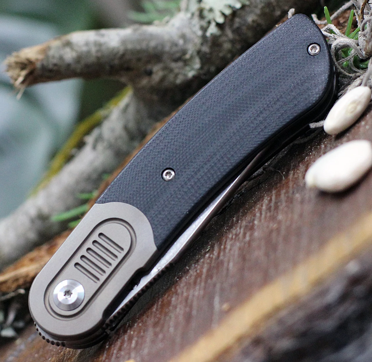 Kansept Knives K2025A1 Lundquist Reverie, 2.92" S35VN Satin Plain Blade, Black G-10 Handle w / Titanium Bolster 3 Kansept Knives K2025A1 Lundquist Reverie, 2.92" S35VN Satin Plain Blade, Black G-10 Handle w / Titanium Bolster - Image 3