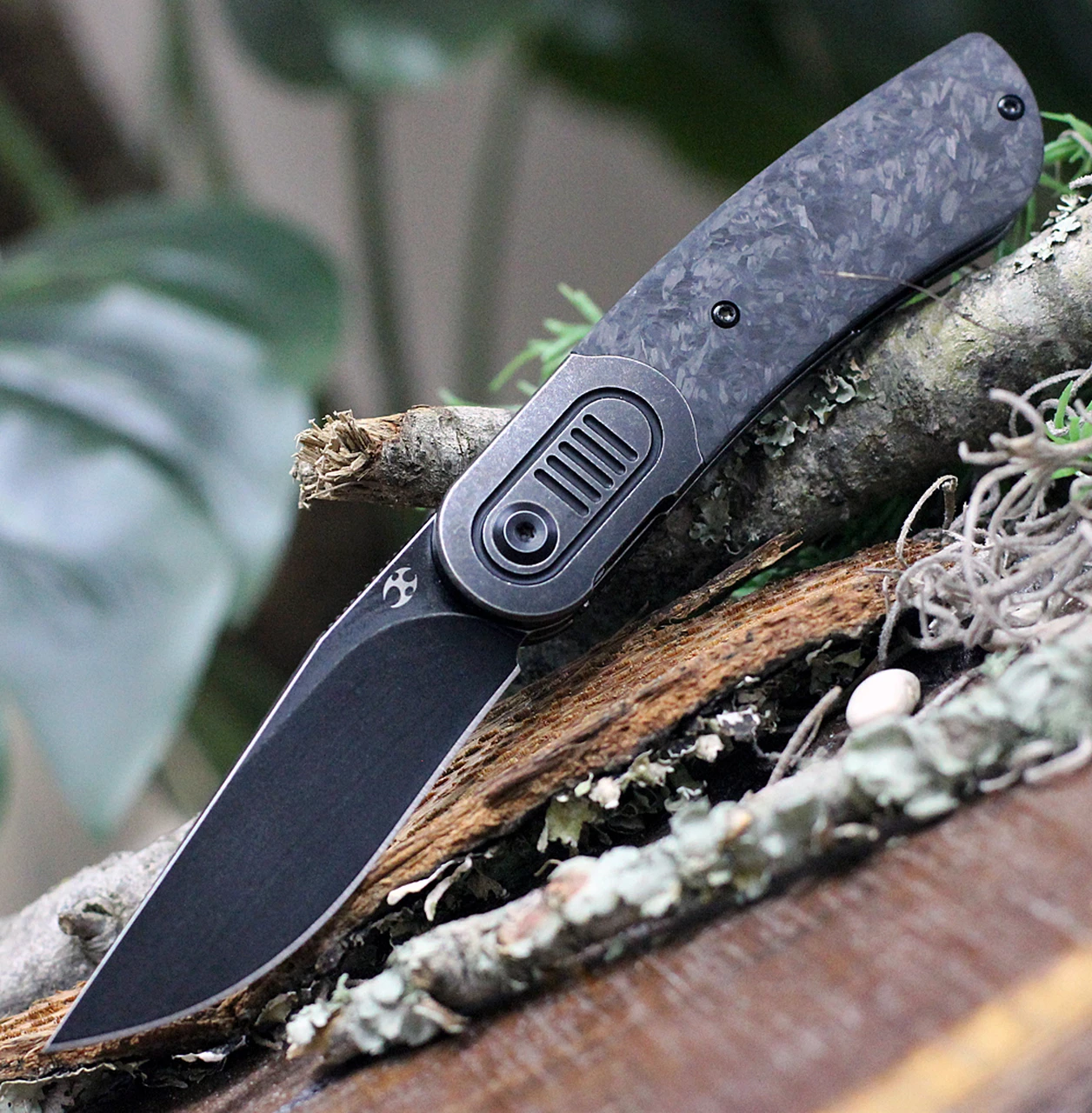 Kansept Knives K2025A2 Lundquist Reverie, 2.92" S35VN Black Stonewash Plain Blade, Shred Carbon Fiber Handle w/ Titanium Bolster 1 Kansept Knives K2025A2 Lundquist Reverie, 2.92" S35VN Black Stonewash Plain Blade, Shred Carbon Fiber Handle w/ Titanium Bolster