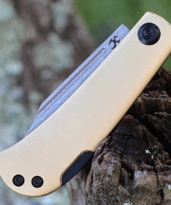 Kansept Knives Kansept Wedge Lock Back Brass (2.9" Damascus) K2026BB1 -Buck Knives Sales K2026BB1.3 70209.1632331969