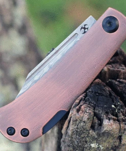 Kansept Knives Kansept Wedge Lock Back Red Copper (2.9" Damascus) K2026BC1 -Buck Knives Sales K2026BC1.3 92796.1632326564