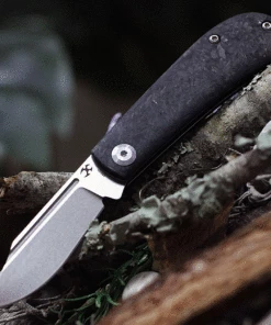 Kansept Knives K2026S1 Swan Bevy Slip Joint, 2.45" S35VN Satin Plain Blade, Carbon Fiber Handle