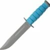 KA-BAR 1313SF USSF Space Force, Space-Bar, Knife, 7" Gray Powder Coated 1095 Cro-Van Plain Blade, Blue Kraton G Handle