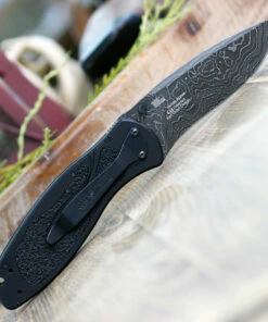 Kershaw Knives Kershaw Blur A/O Damascus 1670BLKDAM, 3.4" Damascus Blade, Black Aluminum Handle 7 Kershaw Knives Kershaw Blur A/O Damascus 1670BLKDAM, 3.4" Damascus Blade, Black Aluminum Handle -Buck Knives Sales KS1670BLKDAM 46867.1581455743