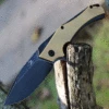 Kansept Knives Kansept Hellx - Brass / Black SW (3.6" D2 SW Black) T1008B2