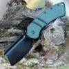 Kansept Knives Kansept XL Korvid Flipper - OD Green G10 (3.6" Blk 154CM Cleaver) T1030A1