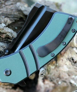 Kansept Knives Kansept XL Korvid Flipper - OD Green G10 (3.6" Blk 154CM Cleaver) T1030A1 -Buck Knives Sales KT1030A1.2 23954.1641926135