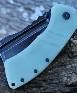 Kansept Knives Kansept XL Korvid Flipper - Jade G10 (3.6" Blk SW 154CM Cleaver) T1030A3 -Buck Knives Sales KT1030A3.3 82118.1641927140