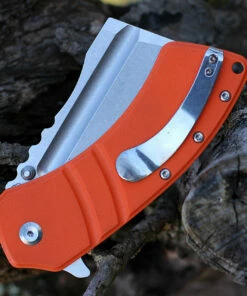 Kansept Knives Kansept XL Korvid Flipper - Orange G10 (3.6" Satin 154CM Cleaver) T1030A6 -Buck Knives Sales KT1030A6.2 11703.1641935057