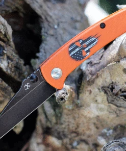 Kansept Knives Kansept Little Main Street - Orange Skull (2.26" 154CM Satin) T2015AW