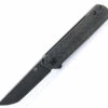 Kansept Knives Kansept Foosa Folding Knife T2020T3, 3.06" 154CM Black Plain Blade, Twill Carbon Fiber Handle