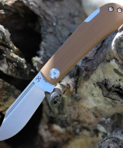 Kansept Knives Kansept Wedge Yellowish Brown G-10 (2.9" 154CM SW) T2026B9