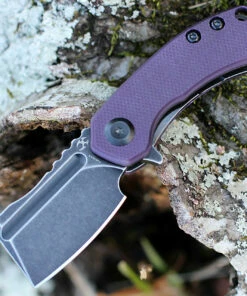 Kansept Knives Kansept Mini Korvid - Purple G10 (1.5" 154CM Blk SW Cleaver) T3030A3