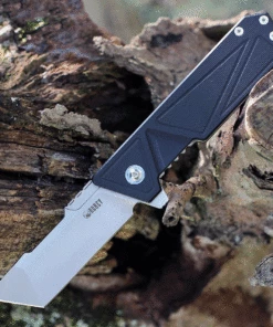 Kubey Knife Kubey Avenger 3.35" AUS-10 Bead Blast Black G-10 Flipper KUB104A